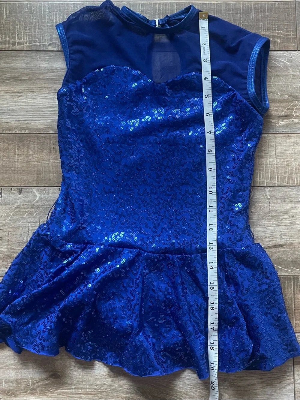 Revolution Dancewear Royal Blue Sequin Dance Costume Lyrical Jazz Girl’s Medium